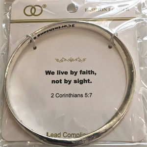 Twisted Bracelet "We live by faith, not by sight"